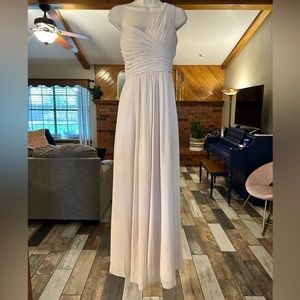 Cream bridesmaid dress long